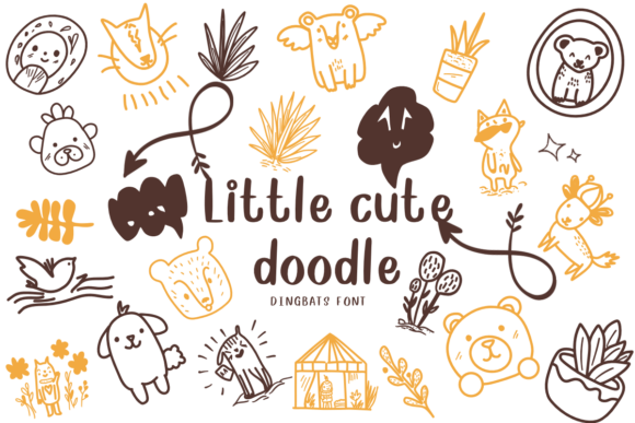 Preview of Little Cute Doodle Font