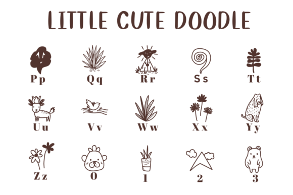 Thumbnail 3 of Little Cute Doodle Font