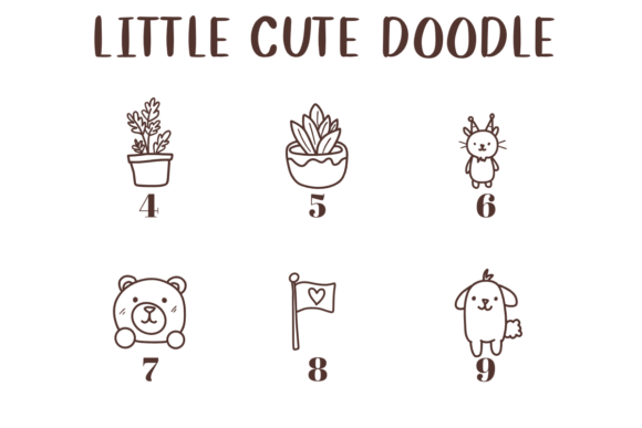 Thumbnail 4 of Little Cute Doodle Font