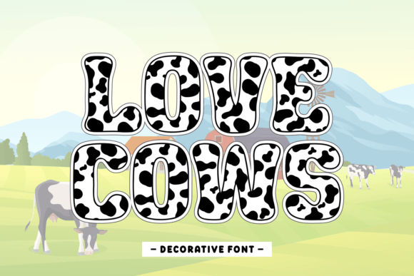 Preview of Love Cows Font