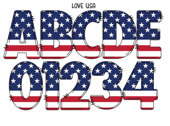 Thumbnail 2 of Love Usa Font
