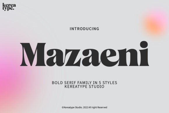 Preview of Mazaeni Font