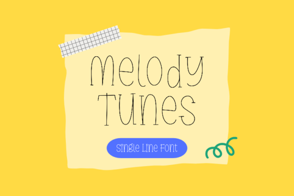 Main preview of Melody Tunes Font