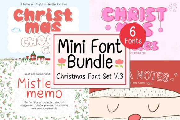 Preview of Mini Bundle Christmas Set V.3 Font