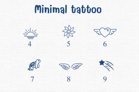 Thumbnail 4 of Minimal Tattoo Font