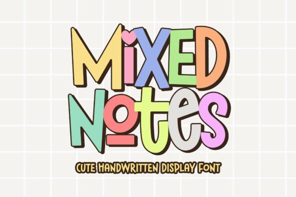 Preview of Mixed Notes Font