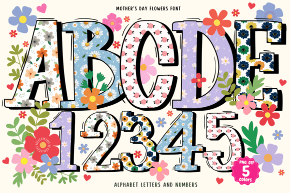 Preview of Mother's Day Flowers Font