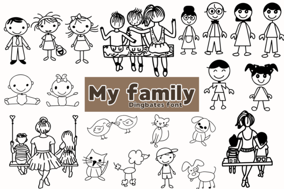 Preview of My Family Font