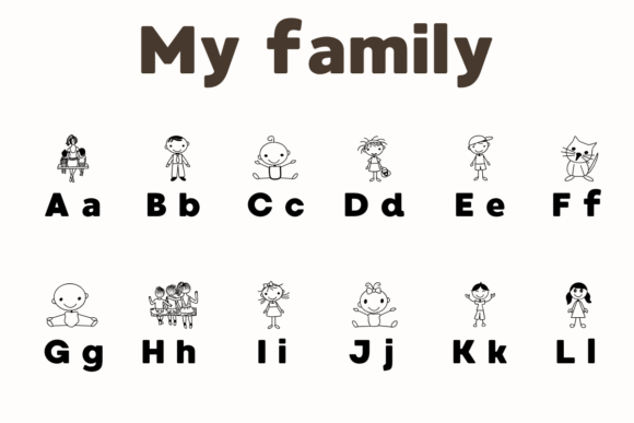 Thumbnail 2 of My Family Font