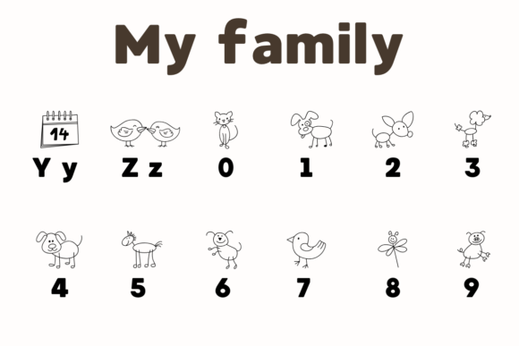 Thumbnail 4 of My Family Font
