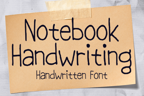 Preview of Notebook Handwriting Font