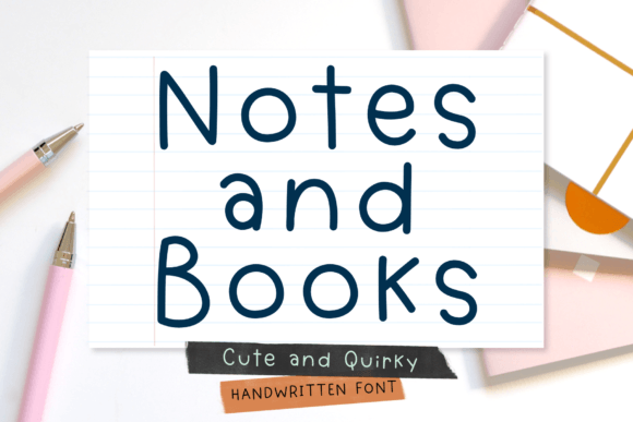 Preview of Notes and Books Font