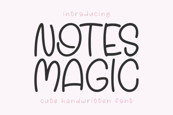 Preview of Notes Magic Font