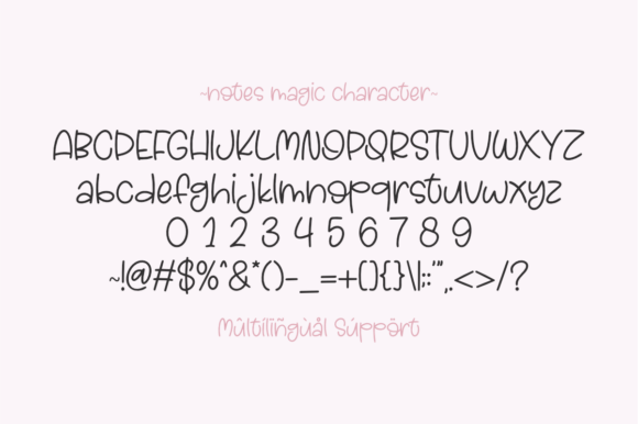Thumbnail 3 of Notes Magic Font