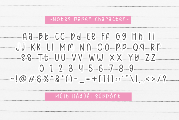 Thumbnail 3 of Notes Paper Font