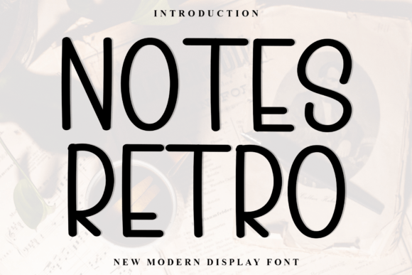 Preview of Notes Retro Font