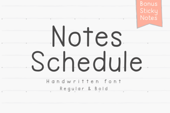 Preview of Notes Schedule Font