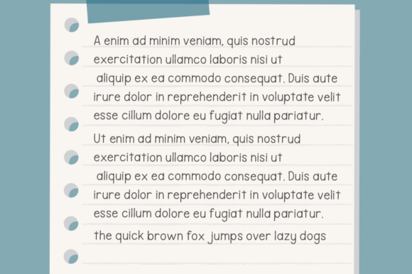 Thumbnail 2 of Notes Schedule Font
