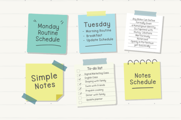 Thumbnail 4 of Notes Schedule Font