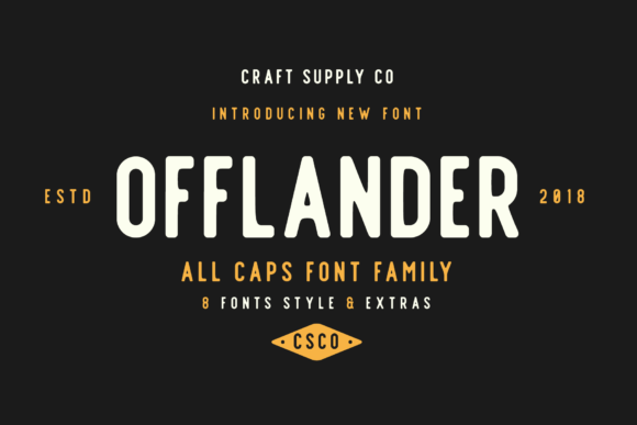Preview of Offlander Family Font