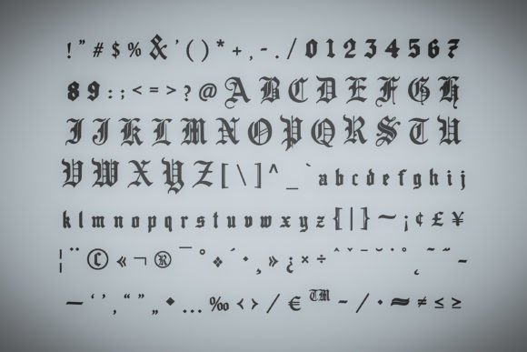 Thumbnail 3 of Old English Font