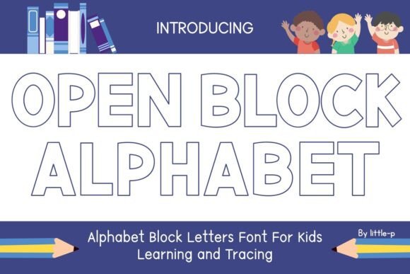Preview of Open Block Alphabet Font