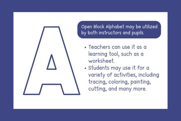 Thumbnail 2 of Open Block Alphabet Font