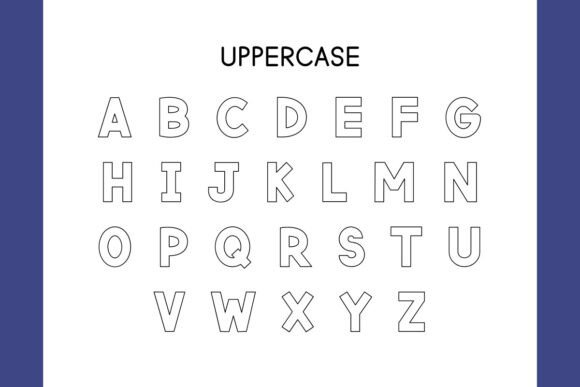 Thumbnail 3 of Open Block Alphabet Font