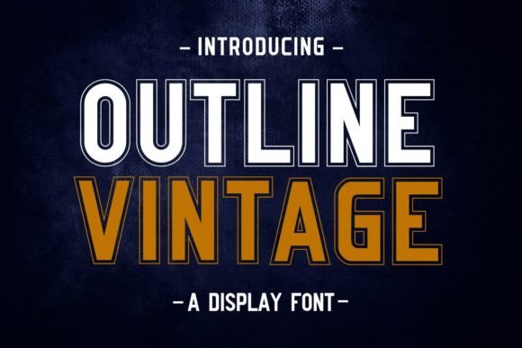 Preview of Outline Vintage Font