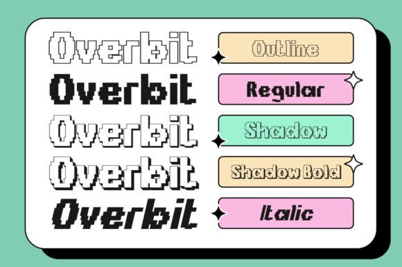 Thumbnail 2 of Overbit Font