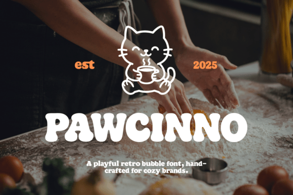 Preview of Pawcinno Font