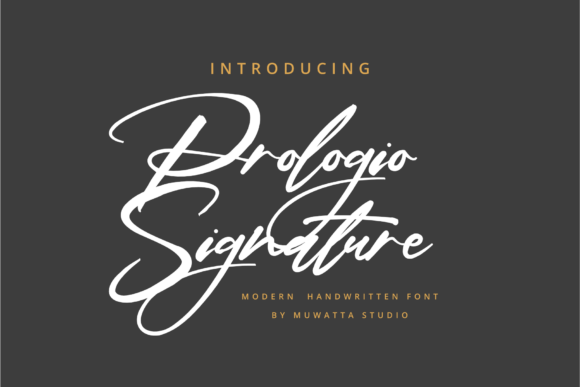 Main preview of Prologie Signature Font