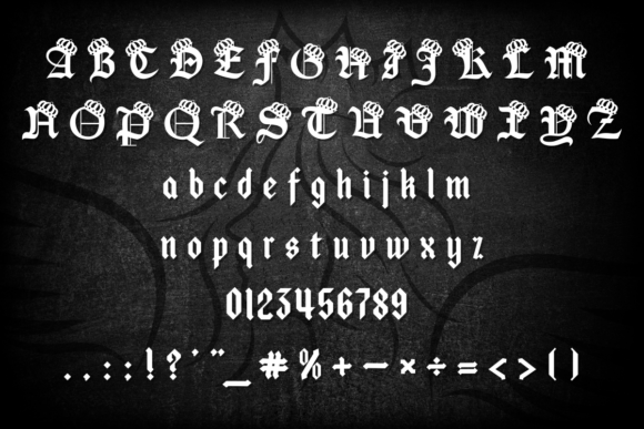 Thumbnail 2 of Queen Old English Font