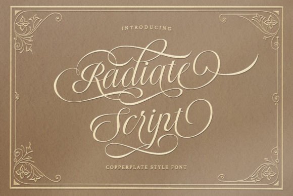 Preview of Radiate Script Font