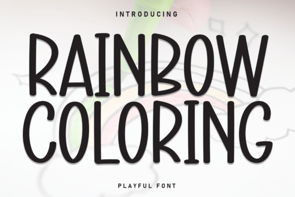 Preview of Rainbow Coloring Font