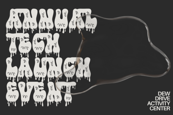 Thumbnail 2 of Rainbow Dripping Font
