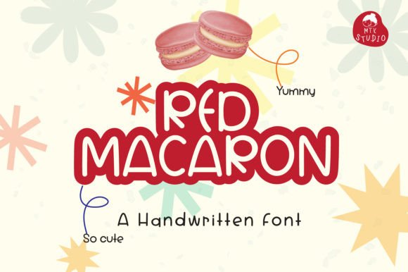 Preview of Red Macaron Font Font