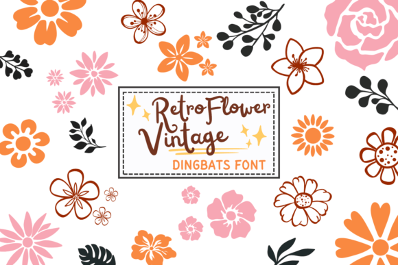 Preview of Retro Flower Vintage Font