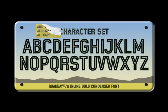 Thumbnail 3 of Roadbay Inline Bold Condensed Font