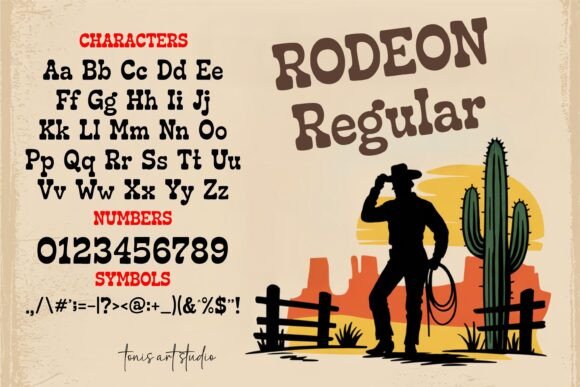 Thumbnail 4 of Rodeon Western Bundle Font