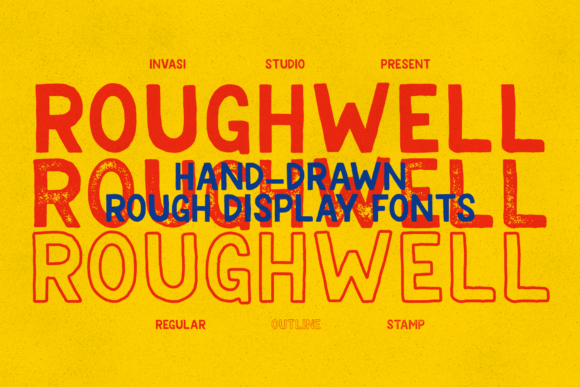 Preview of Roughwell Family Font