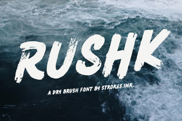 Main preview of Rushk Font