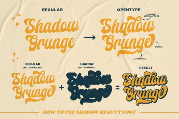 Thumbnail 3 of Shadow Beauty Font