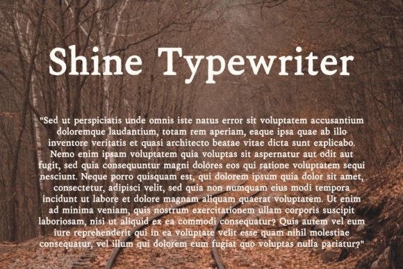 Thumbnail 2 of Shine Typewriter Font