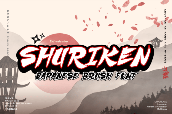 Main preview of Shuriken Font