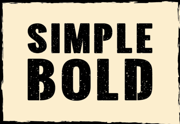 Preview of Simple Bold Font