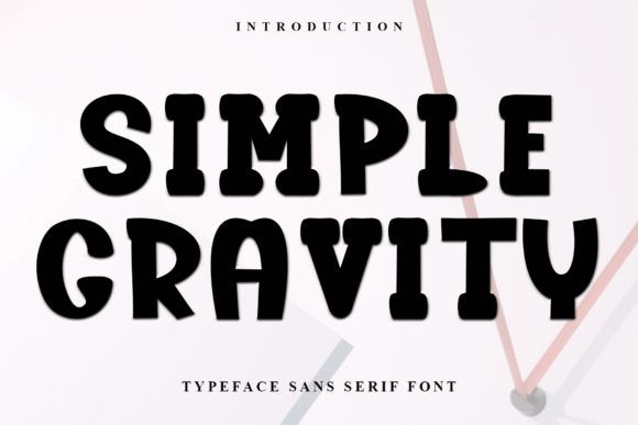 Preview of Simple Gravity Font