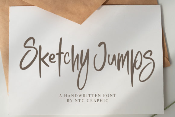 Preview of Sketchy Jumps - Handwritten Font