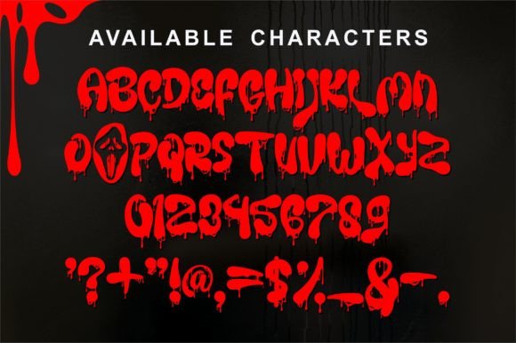 Thumbnail 4 of Spooky Blood Font Font