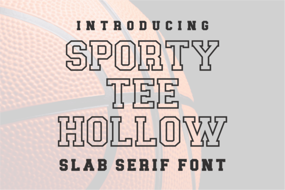 Main preview of Sporty Tee Hollow Font